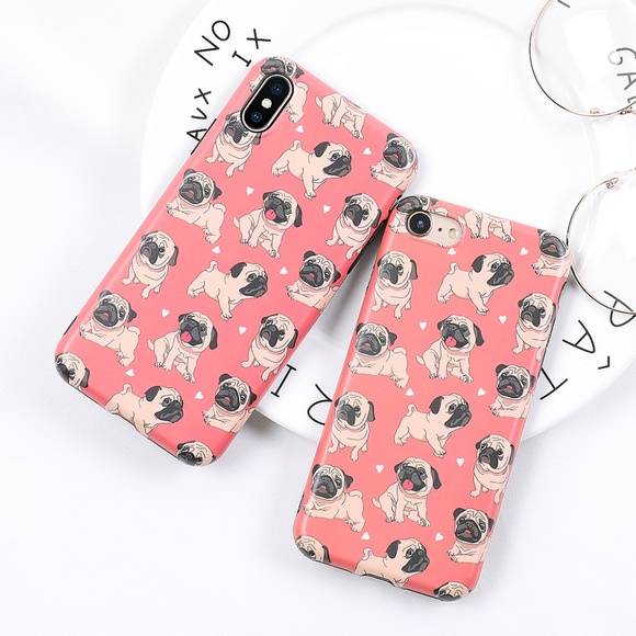 ❤️NEW iPhone X/XS/7/8/7+/8+ Pug iPhone Case - Picture 2 of 6